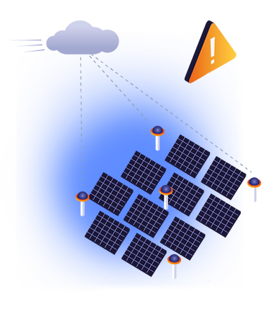 Illustration de balisage d'une zone avec des caméras hémisphériques