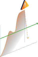 Illustration d'une chute de puissance de tension électrique